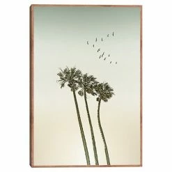 Master Piece Palm Trees Sunset Framed Wall Art