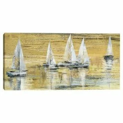 Master Piece Golden Sail Canvas Wall Art By Studio Arts