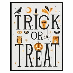 Master Piece Festive Fright Trick Or Treat I Framed Canvas Wall Art