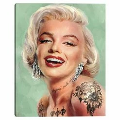 Master Piece Tattooed Marilyn Canvas Wall Art By Studio Arts
