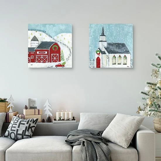 Master Piece Christmas Barn & Christmas Night Wall Decor 2 Master Piece Christmas Barn & Christmas Night Wall Decor - Image 2