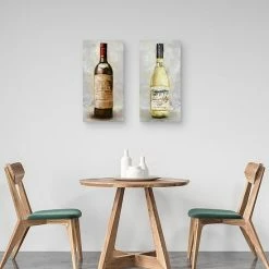 Master Piece Bottle Of Red & White Wine Canvas Wall Art 2-piece Set -Master Piece Shop unnamed file 128