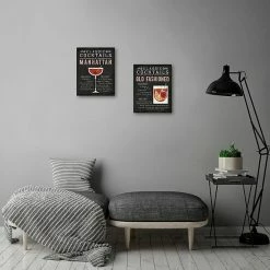 Master Piece Classic Cocktails Manhattan Old Fashioned Canvas Wall Art 2-piece Set -Master Piece Shop unnamed file 1309