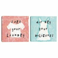 Master Piece Laundry Rules III & VI Canvas Wall Art 2-piece Set
