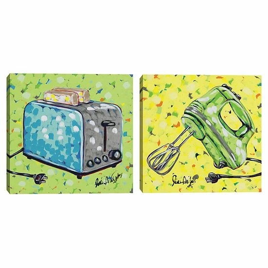 Master Piece Kitchen Sketch Toaster & Mixer Canvas Wall Art 2-piece Set 1 Master Piece Kitchen Sketch Toaster & Mixer Canvas Wall Art 2-piece Set
