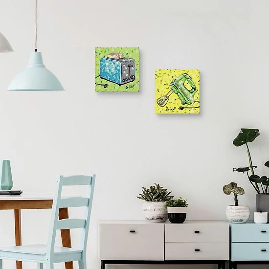 Master Piece Kitchen Sketch Toaster & Mixer Canvas Wall Art 2-piece Set 2 Master Piece Kitchen Sketch Toaster & Mixer Canvas Wall Art 2-piece Set - Image 2