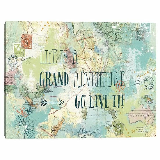 Master Piece Map Sentiments I Canvas Wall Art 1 Master Piece Map Sentiments I Canvas Wall Art