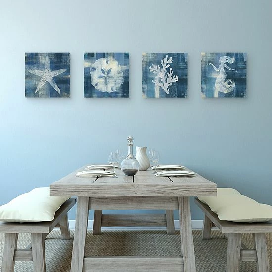 Master Piece Batik Seas II III IV & VI Canvas Wall Art 4-piece Set 2 Master Piece Batik Seas II III IV & VI Canvas Wall Art 4-piece Set - Image 2