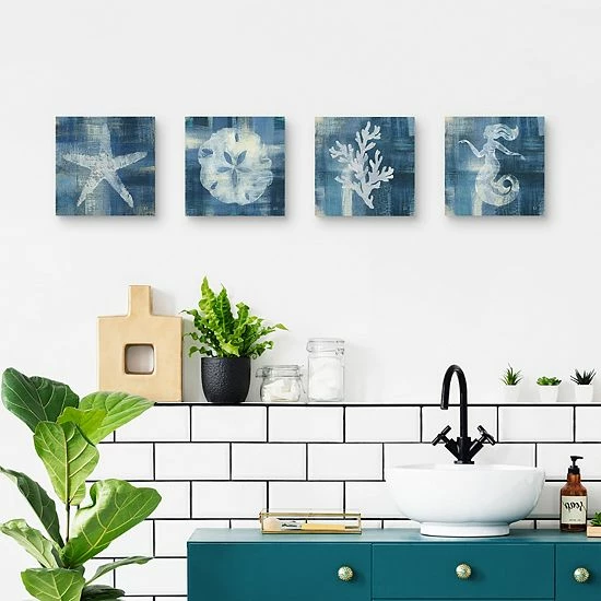 Master Piece Batik Seas II III IV & VI Canvas Wall Art 4-piece Set 3 Master Piece Batik Seas II III IV & VI Canvas Wall Art 4-piece Set - Image 3