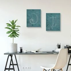 Master Piece Coastal Blueprint V & VIII By M. Fabiano Canvas Wall Art 2-piece Set -Master Piece Shop unnamed file 1412