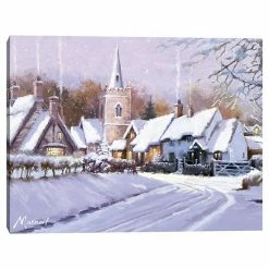 Master Piece Christmas Village Canvas Wall Art