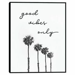 Master Piece Palm Trees Good Vibes Only Framed Wall Art