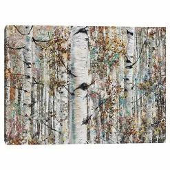 Master Piece Jeweled Birches Canvas Wall Art By Studio Arts
