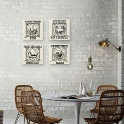 Master Piece Chickens Pig Rooster Sheep Canvas Wall Art 4-piece Set -Master Piece Shop unnamed file 1646