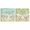 Master Piece Spa Leaves Bath I & II Canvas Wall Art 2-piece Set