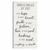 Master Piece Simple Rules Of Life Canvas Wall Art