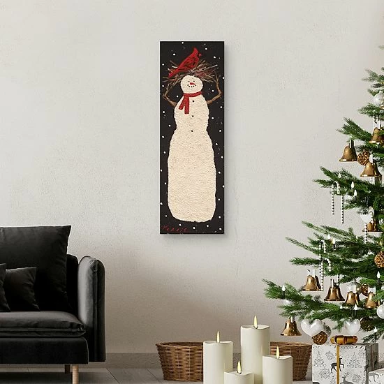 Master Piece Tall Snowman With Cardinal Wall Decor 2 Master Piece Tall Snowman With Cardinal Wall Decor - Image 2