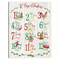 Master Piece 12 Days Of Christmas Canvas Wall Art