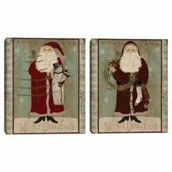 Master Piece Santa Snowman & Santa Wreath Wall Decor