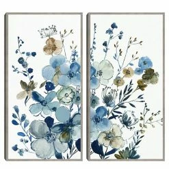 Master Piece Blue Blossoming Garden Framed Wall Art