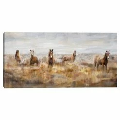 Master Piece Morning Herd Horse Canvas Wall Art