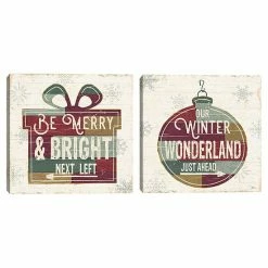Master Piece Christmas Signs I & II Wall Decor