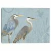 Master Piece By The Shore I Egret Canvas Wall Art