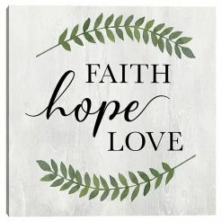 Master Piece Faith Hope Love Canvas Wall Art