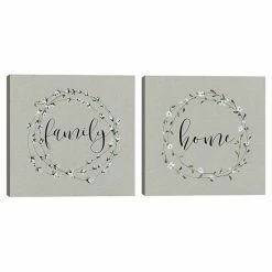 Master Piece Bouquet Grace Family & Home Wreath Canvas Wall Art 2-piece Set