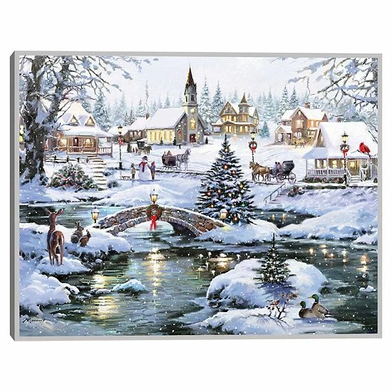 Master Piece Icy Lights Framed Canvas Wall Art 1 Master Piece Icy Lights Framed Canvas Wall Art