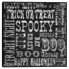Master Piece Halloween Chalkboard Words Framed Canvas Wall Art