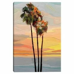 Master Piece Sunset Palm Trees Canvas Wall Art