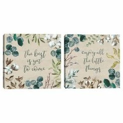 Master Piece Cotton Bouquet IV & V By Mary Urban Canvas Wall Art 2-piece Set