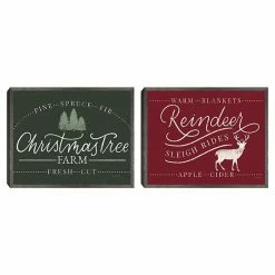 Master Piece Vintage Christmas IV & V Red Wall Decor