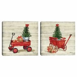 Master Piece Christmas Wagon II & III Wall Decor