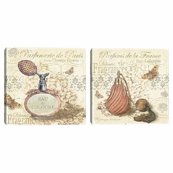 Master Piece Parfumerie De Paris I & II Canvas Wall Art 2-piece Set 1 Master Piece Parfumerie De Paris I & II Canvas Wall Art 2-piece Set