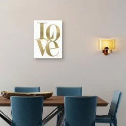 Master Piece Love Stack Gold Finish Canvas Wall Art -Master Piece Shop unnamed file 2221