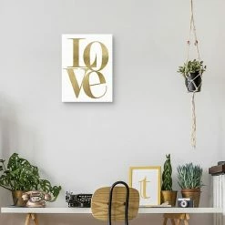 Master Piece Love Stack Gold Finish Canvas Wall Art -Master Piece Shop unnamed file 2222