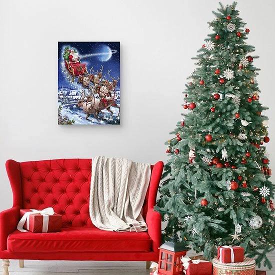 Master Piece Santa's Sleigh Team Canvas Wall Art 2 Master Piece Santa's Sleigh Team Canvas Wall Art - Image 2