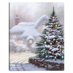 Master Piece Christmas Lane Canvas Wall Art