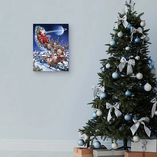 Master Piece Santa's Sleigh Team Canvas Wall Art 4 Master Piece Santa's Sleigh Team Canvas Wall Art - Image 4