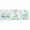 Master Piece Coastal Words I & II Canvas Wall Art 3-piece Set