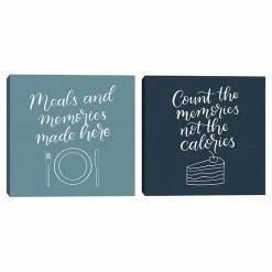 Master Piece Kitchen Words II & IV Canvas Wall Art 2-piece Set