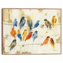 Master Piece Town Meeting Birds Framed Wall Art