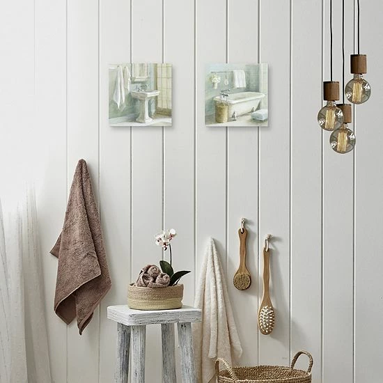 Master Piece Refresh Bath I & II Canvas Wall Art 2-piece Set 3 Master Piece Refresh Bath I & II Canvas Wall Art 2-piece Set - Image 3