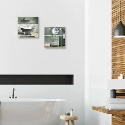 Master Piece Smoky Gray Bath I & II Canvas Wall Art 2-piece Set -Master Piece Shop unnamed file 2463