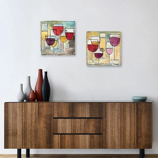 Master Piece Wine Glass I & IV Canvas Wall Art 2-piece Set 2 Master Piece Wine Glass I & IV Canvas Wall Art 2-piece Set - Image 2