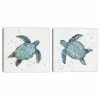 Master Piece Bubbly Blue Turtle I & II By S Swatland Canvas Wall Art 2-piece Set