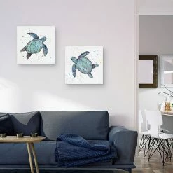 Master Piece Bubbly Blue Turtle I & II By S Swatland Canvas Wall Art 2-piece Set -Master Piece Shop unnamed file 2528