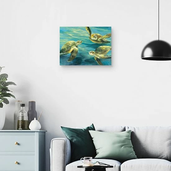 Master Piece Sea Turtles Canvas Wall Art 2 Master Piece Sea Turtles Canvas Wall Art - Image 2